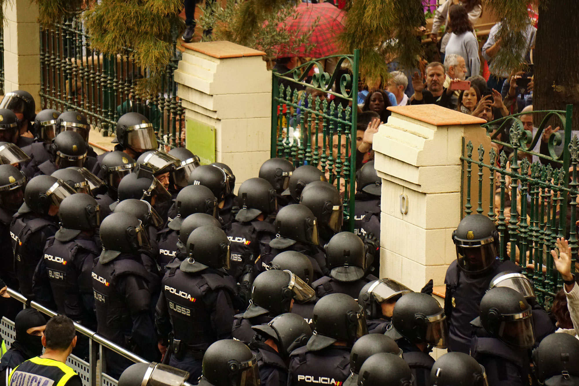 Spanish riot police in Catalunya.